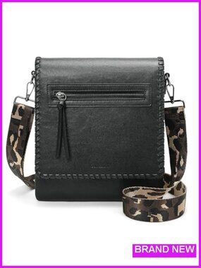 Medium Conceal Carry Crossbody Purse with Multi-Pocket Flap Faux Leather